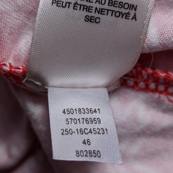 CHICO'S Round Neck Sleeveless Leaf Print Maxi Dress Red and White Chico's Size 1 - Picture 11 of 14